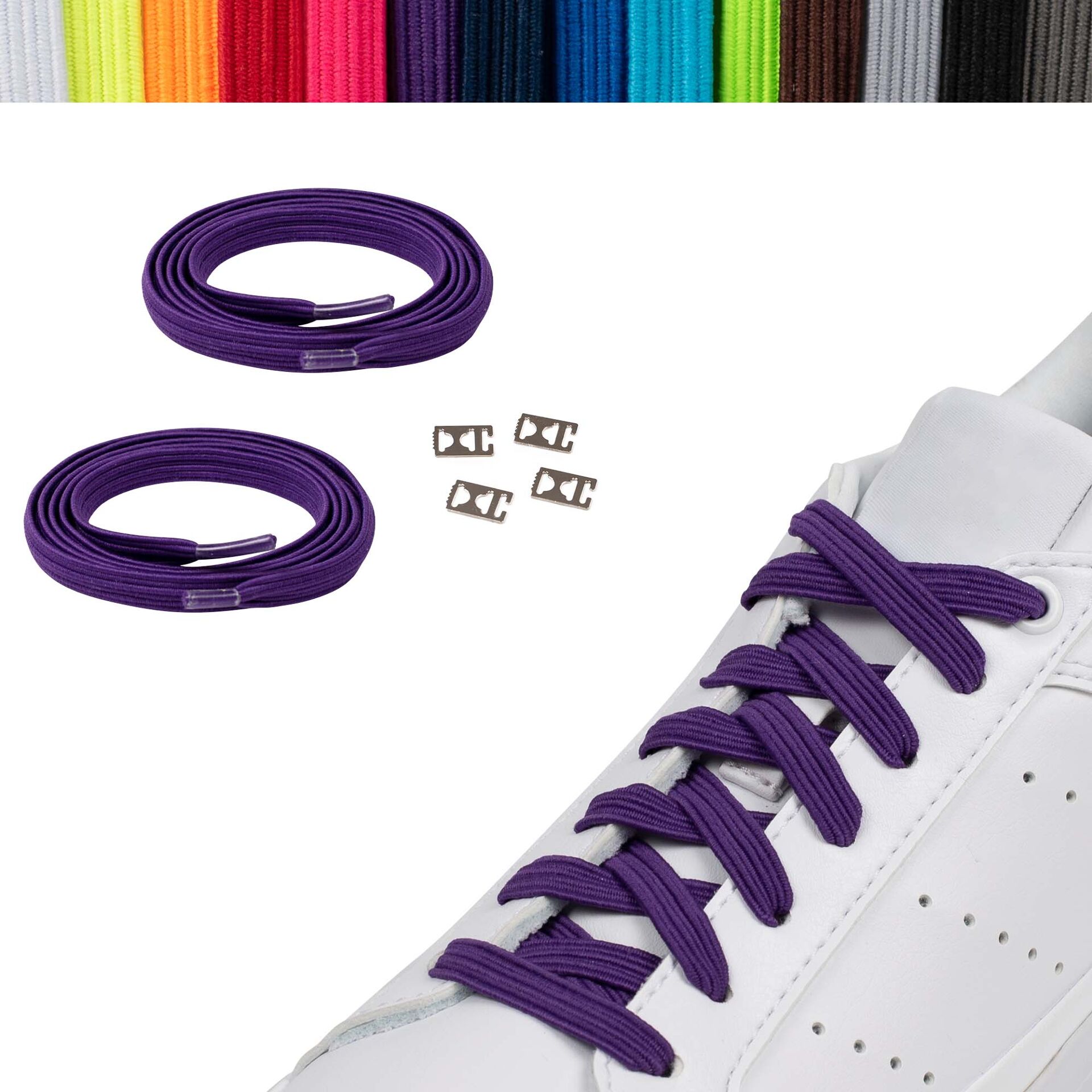 funnytree-elastische-schnuersenkel-speed-locks-casual-purple